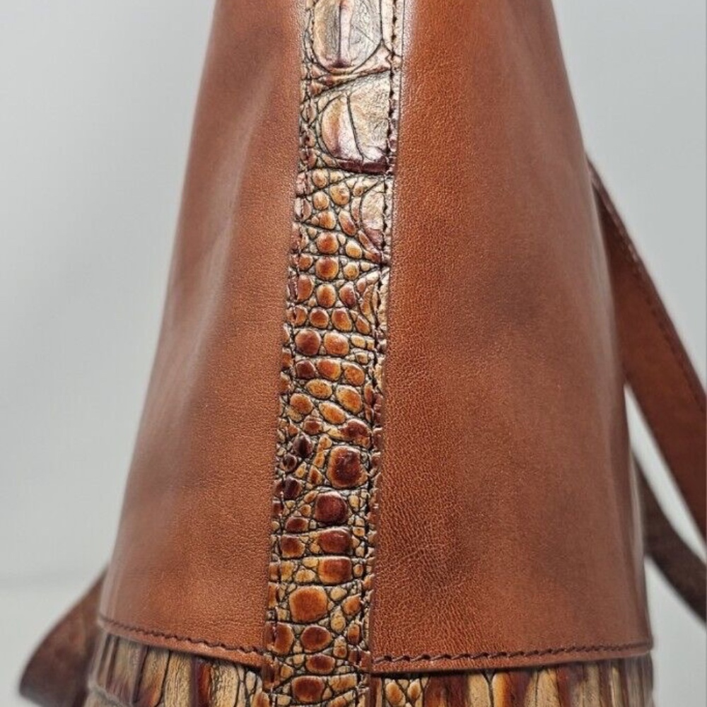 Brahmin Vintage Leather Tuscan Pecan Tote Bag - Picture 4 of 14